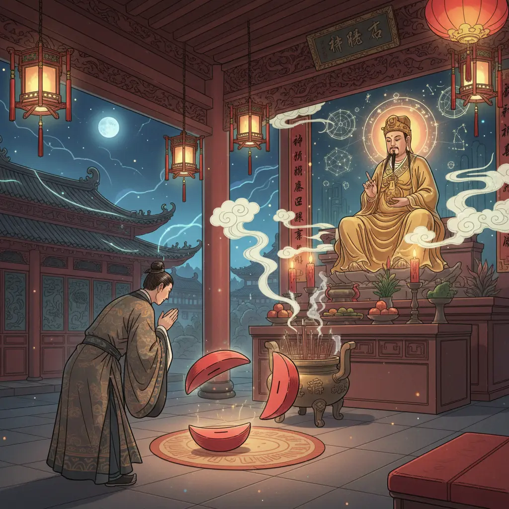 道教問神 - 擲筊