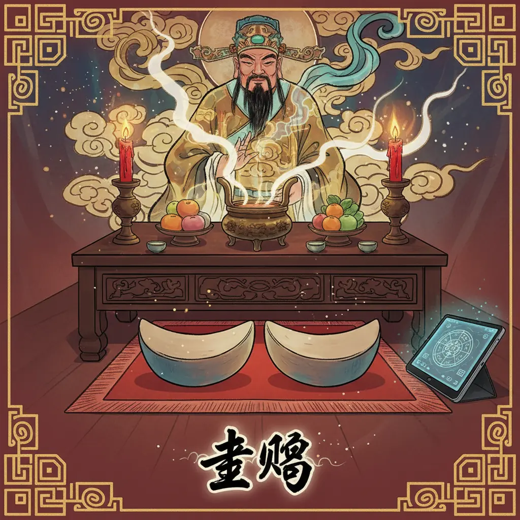 道教問神 - 聖筊